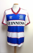 VINTAGE QPR 1985 ADIDAS GUINNESS SHIRT QUEENS PARK RANGERS LARGE 102-107cms