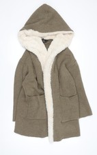 Zara Women Brown Hooded Faux