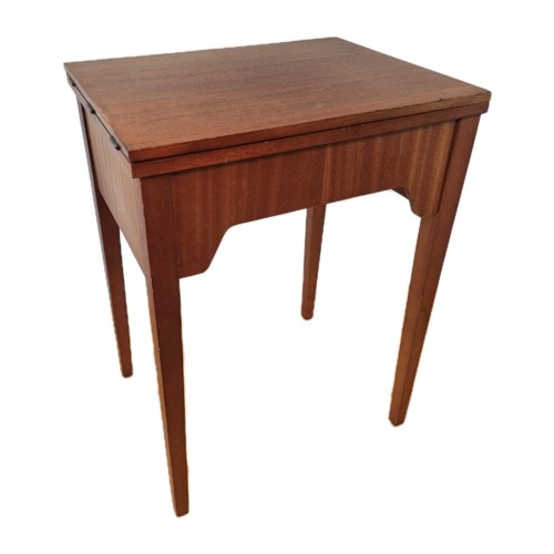 Teak folding sewing table - teak,