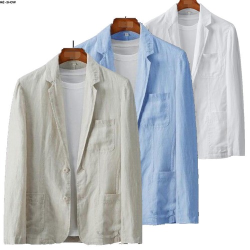 Casual linen blazer - linen,