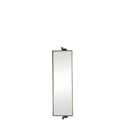 Antique brass wall mirror - brass,