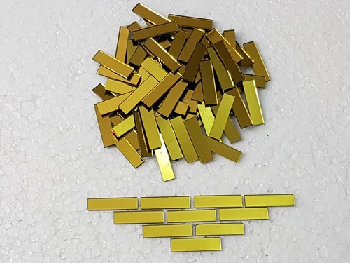 100 pieces gold glass mirror - 100,