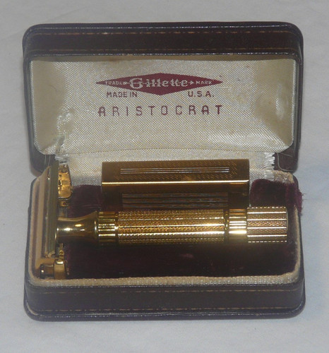 Vintage 1940 gillette - vintage, gold