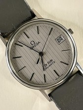 OMEGA De Ville Quartz Vintage 1970’s Men’s Silver Grey Date Watch - 192.0056