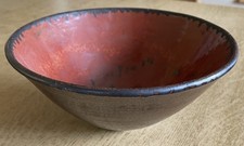 Vintage Marked Studio Pottery Bowl In Exc. Cond. 19cm Lightweight & Finely made