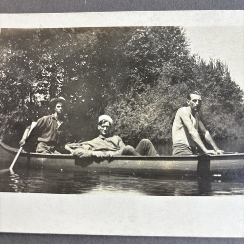 Rppc postcard canadian men - rppc,