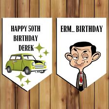 Personalised Bunting,Mr Bean Party Decorations,tv , Party Banner , Ribbon