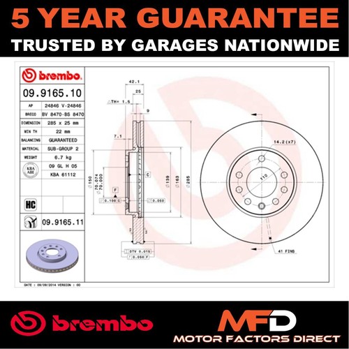 Brake discs front brembo fits - front,