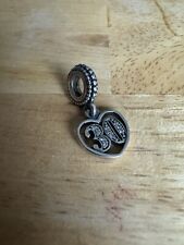 Genuine Pandora 30 30th Birthday Sparkling Pave Dangle Charm 