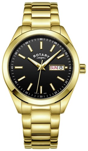 Rotary gold bracelet black