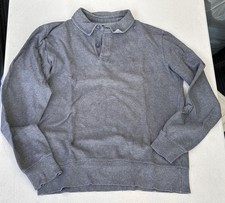 Gant Rugby Style, Dark Grey Pullover, Light Grey Contrast Collar - Size Medium