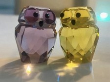 Swarovski Crystal LOVLOTS IN LOVE VICTOR & VICTORIA OWLS 5136527 Mint Boxed