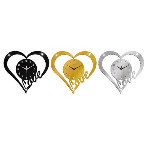 Heart shaped wall clock - shaped, lovers