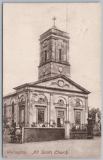 WELLINGTON Shropshire All Saints Church Postcard, Postmarked 1905