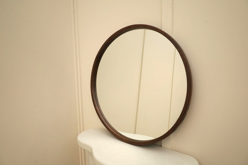 Dark wood contemporary round - contemporary,