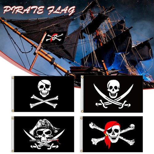 Large jolly roger pirate - jolly, flag