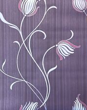 BUNDLE 2.75 ROLLS 106103 VALLORA TRAIL PURPLE WALLPAPER