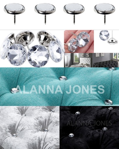 Diamante crystal glass - crystal, button