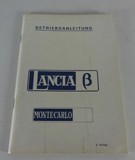 Operating Manual / Handbook Lancia Beta Montecarlo Version 07/1976