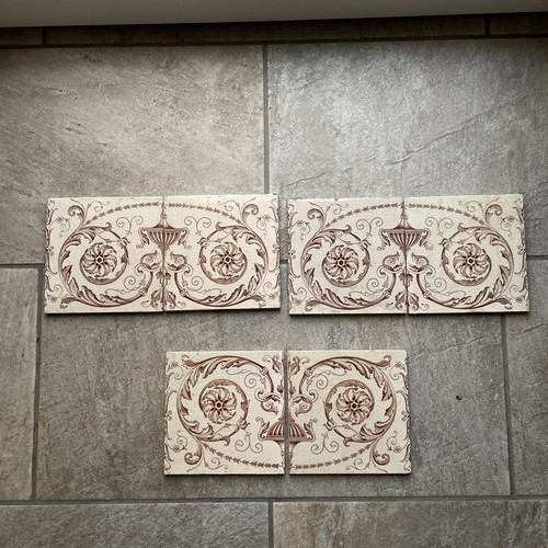 Pair vintage tiles x - vintage, 6”