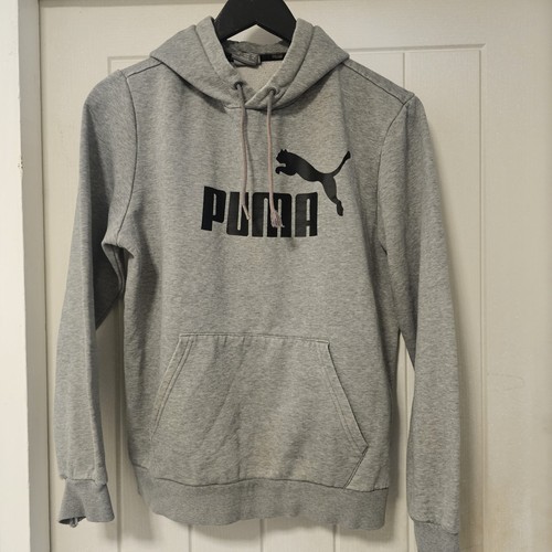 Grey puma hoodie with - hoodie,