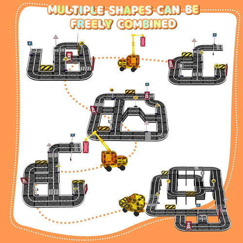 Magnetic tiles road set stem - magnetic,