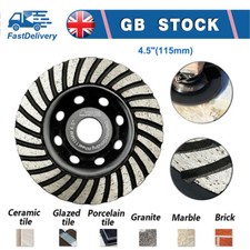 4.5" Diamond Turbo Row Grinding Cup Wheel 115mm Grinding Disc for Granite Tile