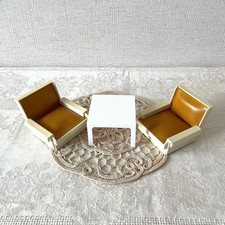 Vintage DDR Dollhouse Sofa & Table Set Brocante Antiques 1970s German