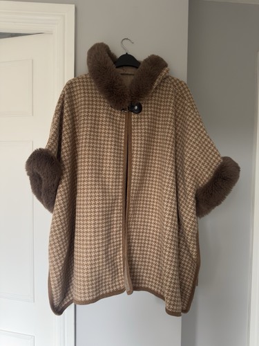 Womens shawl cape - womens, fur