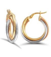 9ct Gold Creole Hoop Twist