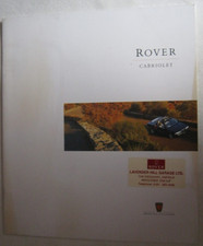 1996 ROVER CABRIOLET BROCHURE 16 PAGE. BASED ON 200 SERIES.