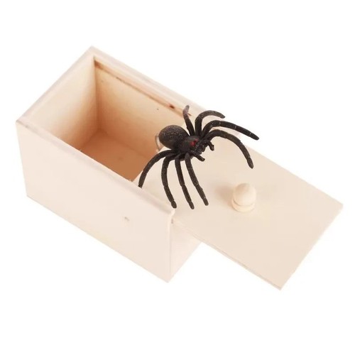 Spider box prank wooden - spider,