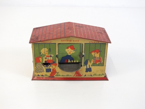 Vintage tin plate post - plate,