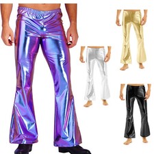 UK Mens Metallic 70s Disco