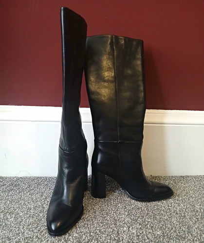 Women black leather - h&m,