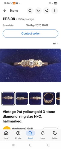 Vintage 9ct yellow gold - , 3