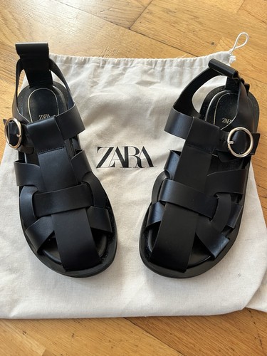 Zara black leather - zara,