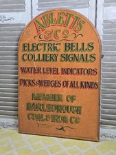 Vintage "ABLETTS & Co" old wooden sign large wooden sign advertising sign