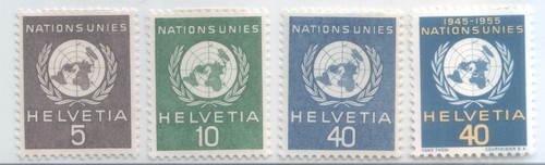 Switzerland stamps 1955 united - switzerland,