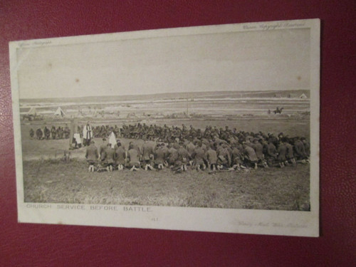 Postcard church service - postcard,