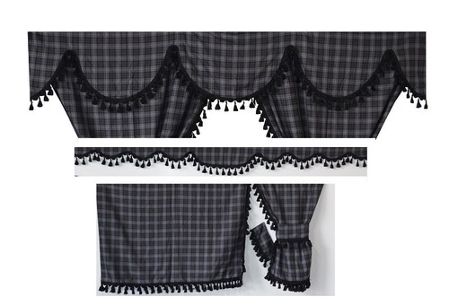 Tartan truck curtains - curtains, set