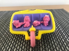 Lotta Littles Funtime Pets Vintage 2002 Pink Poodle Puppies with Stroller