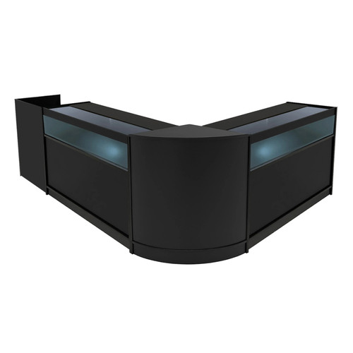 Black shop counter - black, luna