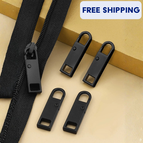 6pc metal zipper pull - zipper, tab
