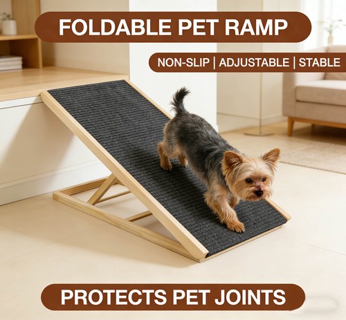 New wooden dog ramp adjustable - wooden,