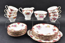 Aynsley Tudor Pink Tea Set 22x Pieces Bone China Vintage Retro Not Boxed