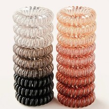 18 Hair Bobbles Spiral Coil