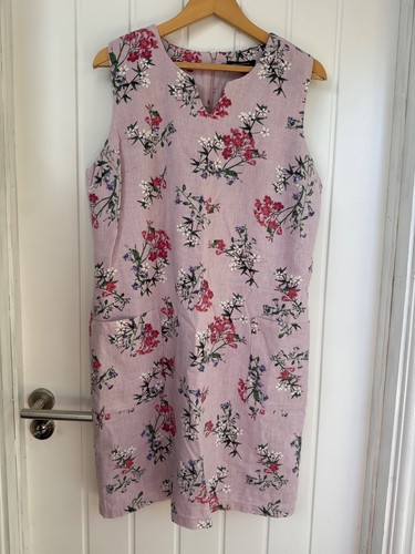 Peacock linen sleeveles dress