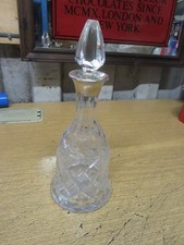 HALLMARKED STERLING SILVER CUT CUT CRYSTAL DECANTER