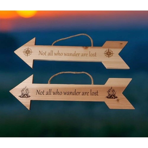 Wooden arrow not all - -, who
